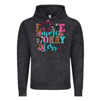 Vintage Black love more worry less olivia Vintage Hoodie - OliviaCreatesArt