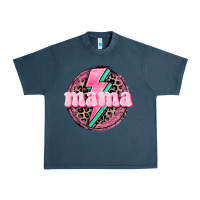 Midnight Navy Mama leopard background Mother's Day Urban Heavy Tee - CowGirlArtShop