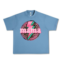Pebble Blue Mama leopard background Mother's Day Urban Heavy Tee - CowGirlArtShop