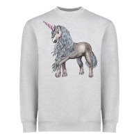 Heather Grey Unicorn Heavyweight Sweatshirt - LillyAllenDesigns