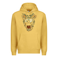 Antique Gold Werewolf Face Lycan Gothic Horror Occult Scary Halloween Premium Hoodie - longCreatives
