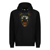 Black Werewolf Face Lycan Gothic Horror Occult Scary Halloween Premium Hoodie - longCreatives