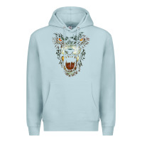 Blue Mist Werewolf Face Lycan Gothic Horror Occult Scary Halloween Premium Hoodie - longCreatives