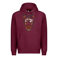 Burgundy Werewolf Face Lycan Gothic Horror Occult Scary Halloween Premium Hoodie - longCreatives