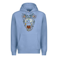 Colony Blue Werewolf Face Lycan Gothic Horror Occult Scary Halloween Premium Hoodie - longCreatives