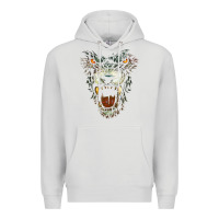 Dove Grey Werewolf Face Lycan Gothic Horror Occult Scary Halloween Premium Hoodie - longCreatives