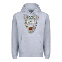 Heather Grey Werewolf Face Lycan Gothic Horror Occult Scary Halloween Premium Hoodie - longCreatives