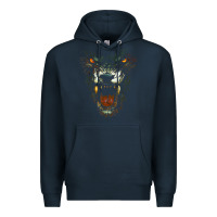 Navy Werewolf Face Lycan Gothic Horror Occult Scary Halloween Premium Hoodie - longCreatives