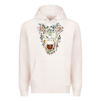 Pale Pink Werewolf Face Lycan Gothic Horror Occult Scary Halloween Premium Hoodie - longCreatives