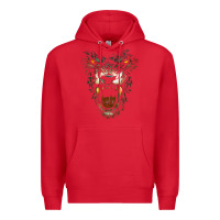 Red Werewolf Face Lycan Gothic Horror Occult Scary Halloween Premium Hoodie - longCreatives