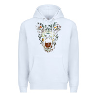 White Werewolf Face Lycan Gothic Horror Occult Scary Halloween Premium Hoodie - longCreatives
