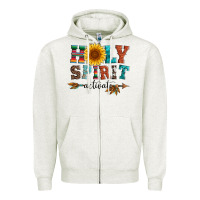 Oatmeal Heather holy spirit activate Zipper Hoodie - Artiststas
