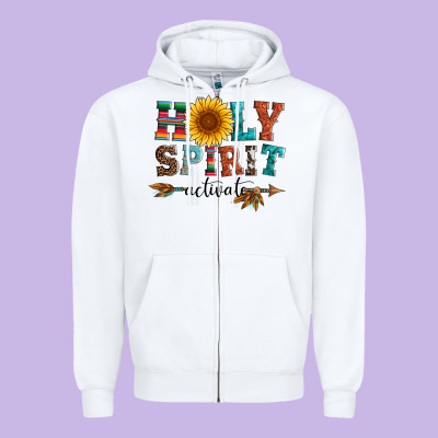 Holy Spirit Activate Zipper Hoodie Designed By Artiststas