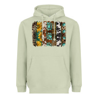 Matcha western handdrawn patterns brushstrokes Heavyweight Hoodie - BarkalooDesign