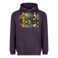 Plum western handdrawn patterns brushstrokes Heavyweight Hoodie - BarkalooDesign