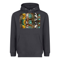 Smoke western handdrawn patterns brushstrokes Heavyweight Hoodie - BarkalooDesign