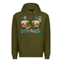 Army Green Mom Bad Summer Premium Hoodie - CowhideDigitalArt