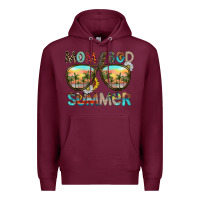 Burgundy Mom Bad Summer Premium Hoodie - CowhideDigitalArt