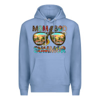 Colony Blue Mom Bad Summer Premium Hoodie - CowhideDigitalArt
