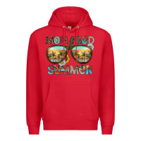 Red Mom Bad Summer Premium Hoodie - CowhideDigitalArt