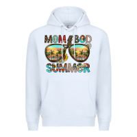 White Mom Bad Summer Premium Hoodie - CowhideDigitalArt