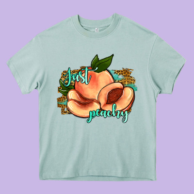 Just Peachy 2 Heavy Core Tee Designed By Jahusdesignshop