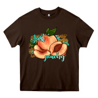 Chocolate Brown just peachy 2 Heavy Core Tee - JahusDesignShop