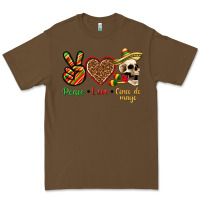 Cacao Peace Love Cinco De Mayo Premium Tee - texasbilliewilder