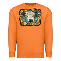 Carrot white scottish calf with sunflowers western  background Premium Sweatshirt - BarkalooDesign
