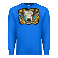 True Royal white scottish calf with sunflowers western  background Premium Sweatshirt - BarkalooDesign