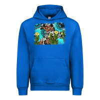Cobalt cactus gemstone background Urban Hoodie - AdoDesignShop
