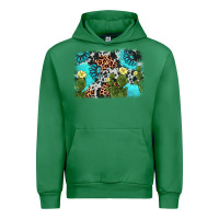 Emerald cactus gemstone background Urban Hoodie - AdoDesignShop