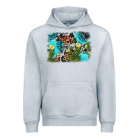 Heather Grey cactus gemstone background Urban Hoodie - AdoDesignShop