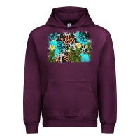 Mauve Wine cactus gemstone background Urban Hoodie - AdoDesignShop