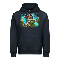 Navy cactus gemstone background Urban Hoodie - AdoDesignShop