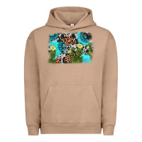 Pigment Burro cactus gemstone background Urban Hoodie - AdoDesignShop