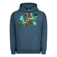 Pigment Midnight Navy cactus gemstone background Urban Hoodie - AdoDesignShop