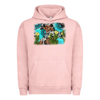 Pigment Salmon cactus gemstone background Urban Hoodie - AdoDesignShop