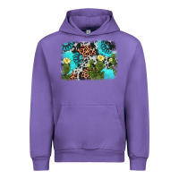 Tulip cactus gemstone background Urban Hoodie - AdoDesignShop