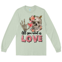 Matcha Skull all you need is love Long Sleeve Tee - FaDigitalArtStudio