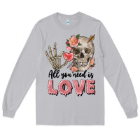 Moon Dust Skull all you need is love Long Sleeve Tee - FaDigitalArtStudio
