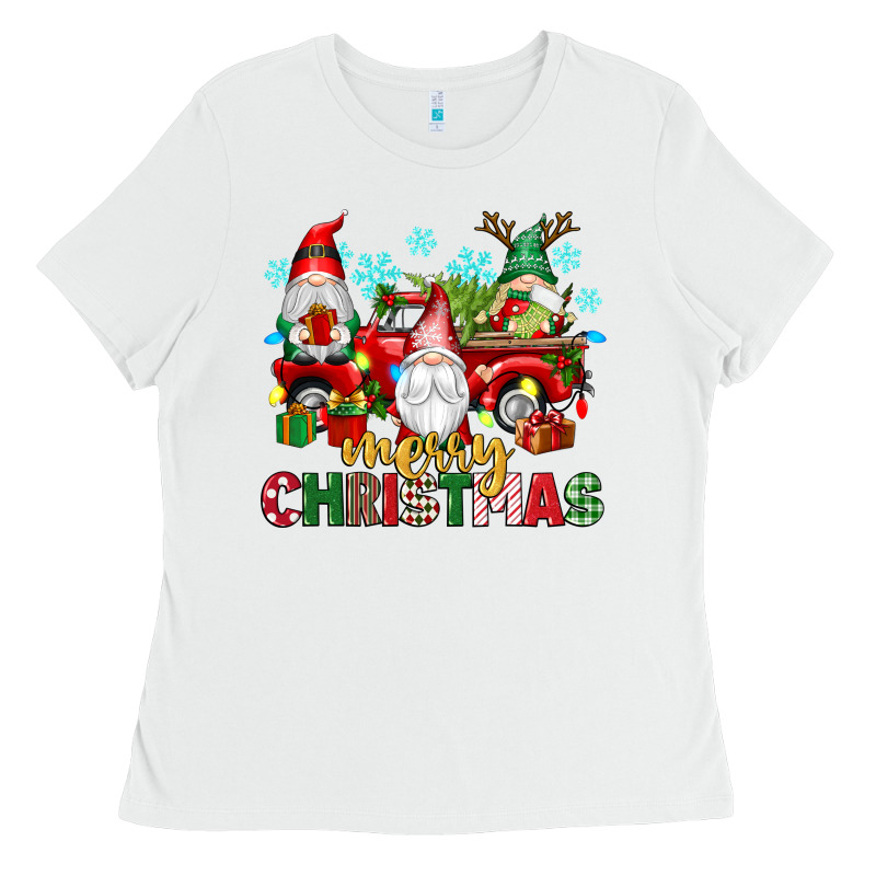 Merry Christmas Gnome Truck Ladies Tee by texasbilliewilder | Teevron