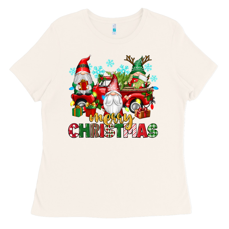 Merry Christmas Gnome Truck Ladies Tee by texasbilliewilder | Teevron