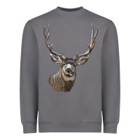 Storm Mule Buck Deer Head Heavyweight Sweatshirt - LillyAllenDesigns
