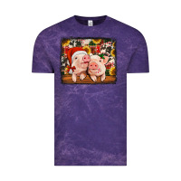 Cloud Purple christmas pigs Vintage Tee - Jasminsmagicworld