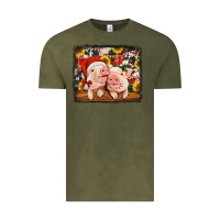 Vintage Olive christmas pigs Vintage Tee - Jasminsmagicworld