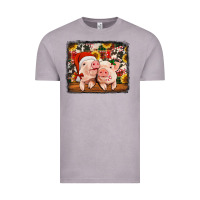Vintage Zinc christmas pigs Vintage Tee - Jasminsmagicworld