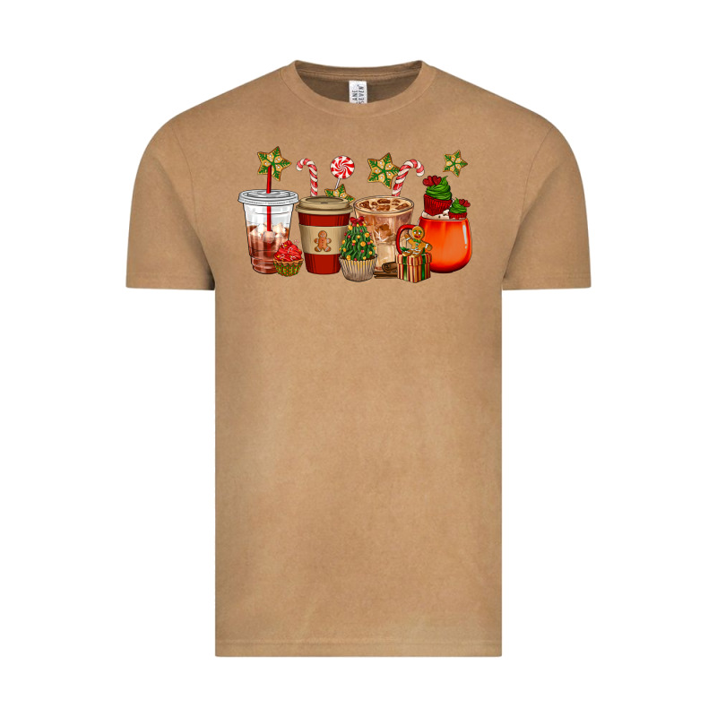 Christmas Cup Cakes Coffee Cups Vintage Tee by CowGirlArtShop | Teevron