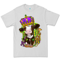 Dove Grey Mardi Gras cow Premium Tee - NancyCooperArtShop