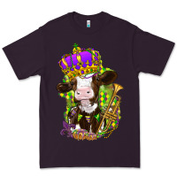 Plum Mardi Gras cow Premium Tee - NancyCooperArtShop